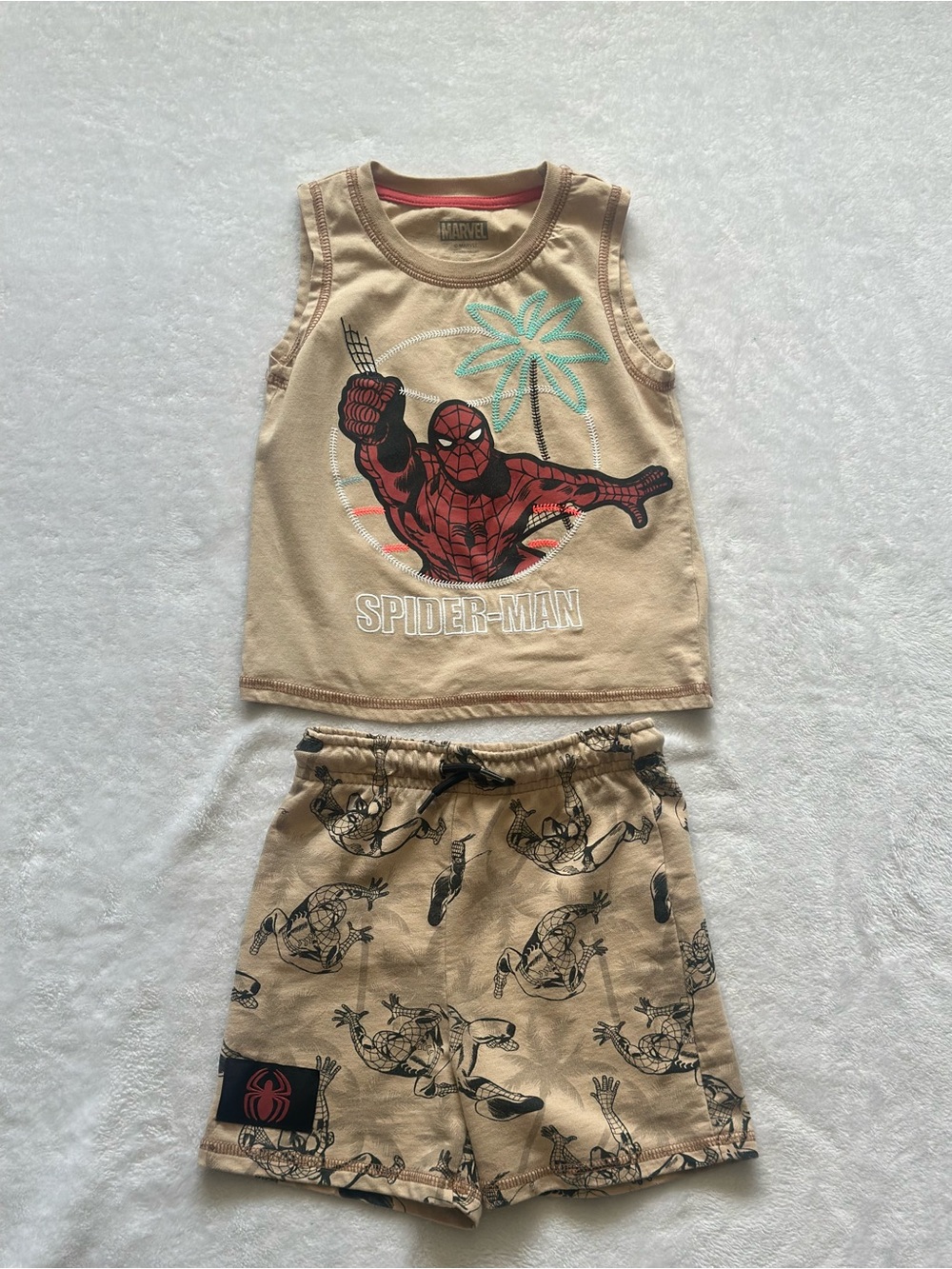 Spider-Man Sleeveless Top & Shorts Set